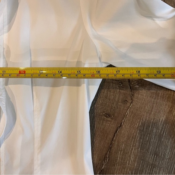 AXEL'S White Size 40/10 Collared Pleated Long Sleeve Button Up Blouse It… - Picture 6 of 10